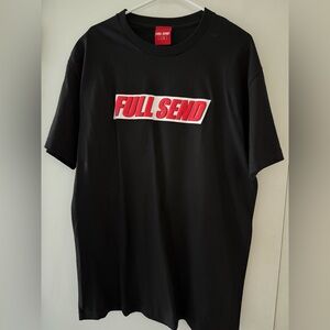 Full Send Black Graphic Tee for Men